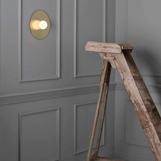 BLACK DISC GLOBE WALL LIGHT - DYKE & DEAN