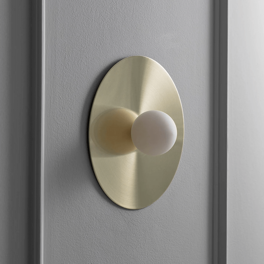 BLACK DISC GLOBE WALL LIGHT - DYKE & DEAN