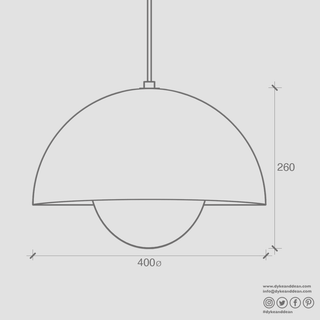 BLOOM POT PENDANT LAMP PINK LARGE - DYKE & DEAN