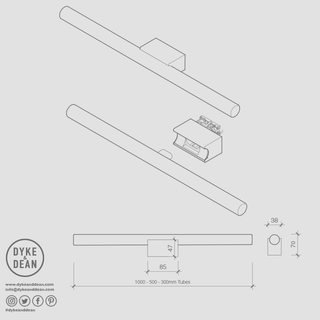 BRASS PEG TUBE BULB MOUNT - DYKE & DEAN