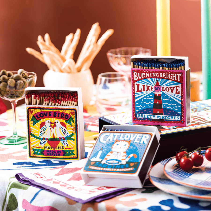 BURNING BRIGHT LUXURY SAFETY MATCHES - DYKE & DEAN