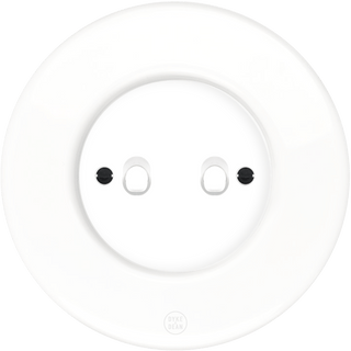 CLASSIC PORCELAIN 2 TOGGLE WHITE SWITCH - DYKE & DEAN