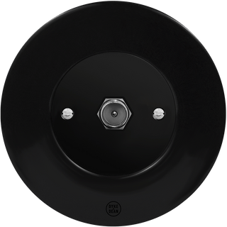 CLASSIC PORCELAIN TV BLACK SOCKET - DYKE & DEAN