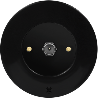 CLASSIC PORCELAIN TV BLACK SOCKET - DYKE & DEAN