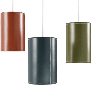 CUERO CYLINDER LEATHER PENDANT LIGHT MONTANA - DYKE & DEAN