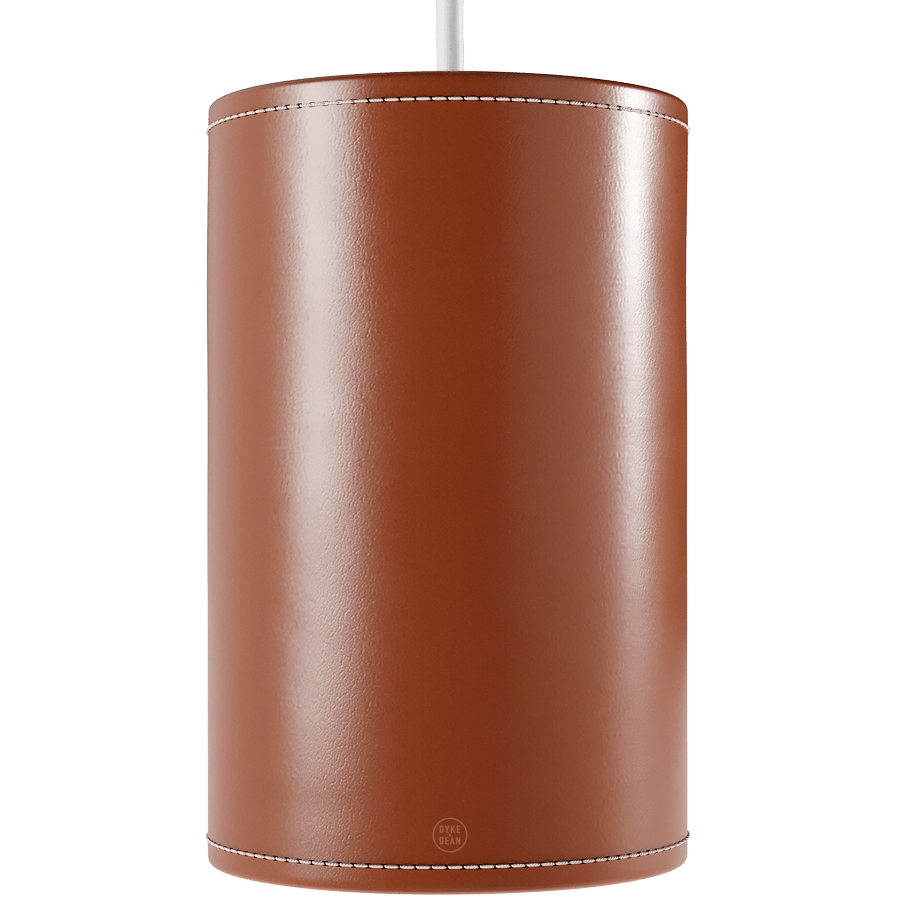 CUERO CYLINDER LEATHER PENDANT LIGHT POLO - DYKE & DEAN