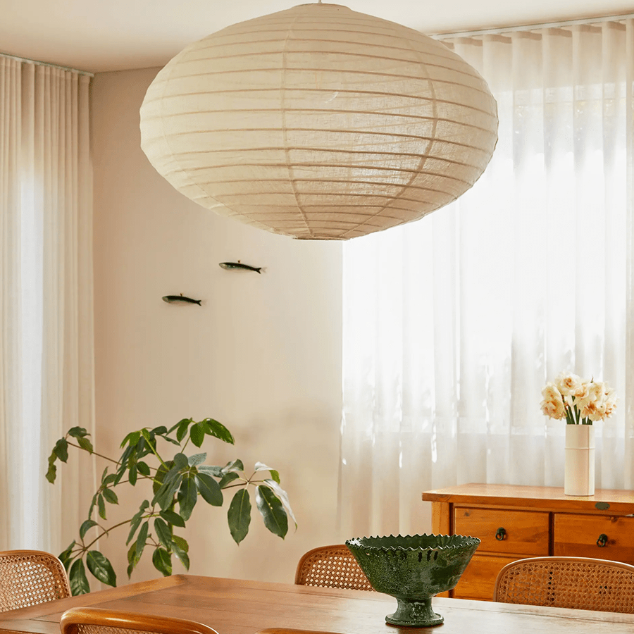 DOME LINEN LIGHT SHADE 60CM - DYKE & DEAN