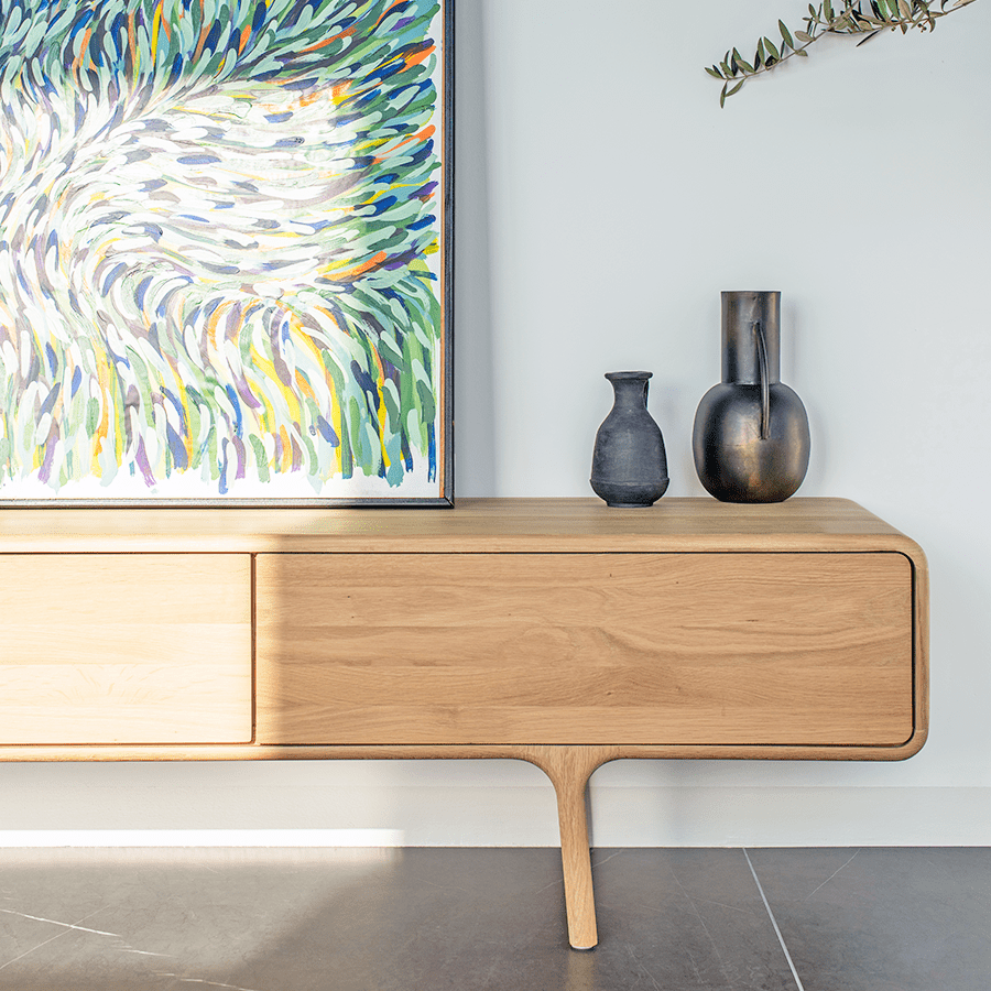 GAZZDA FAWN LOW SIDE BOARD OAK - DYKE & DEAN