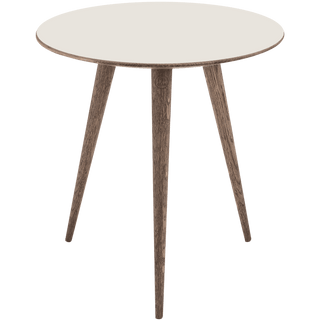 GAZZDA ROUND ARP TABLE SMOKED OAK 45CM - DYKE & DEAN