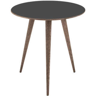 GAZZDA ROUND ARP TABLE SMOKED OAK 45CM - DYKE & DEAN