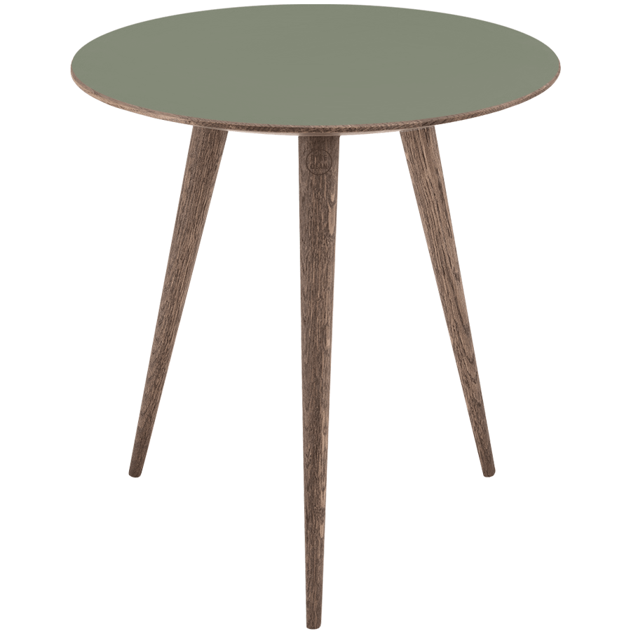 GAZZDA ROUND ARP TABLE SMOKED OAK 45CM - DYKE & DEAN