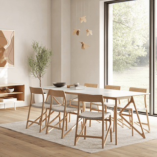 GAZZDA TINK DINING TABLE WHITE OAK 180 x 90 - DYKE & DEAN