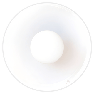 GLASS DISC WALL LIGHT OPAL 250mm - DYKE & DEAN