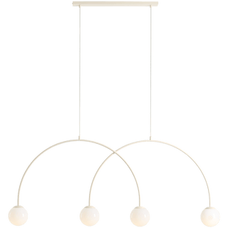 GLOBE HANGING CEILING LIGHT 4 CREAM LARGE - DYKE & DEAN