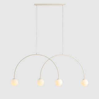 GLOBE HANGING CEILING LIGHT 4 CREAM LARGE - DYKE & DEAN