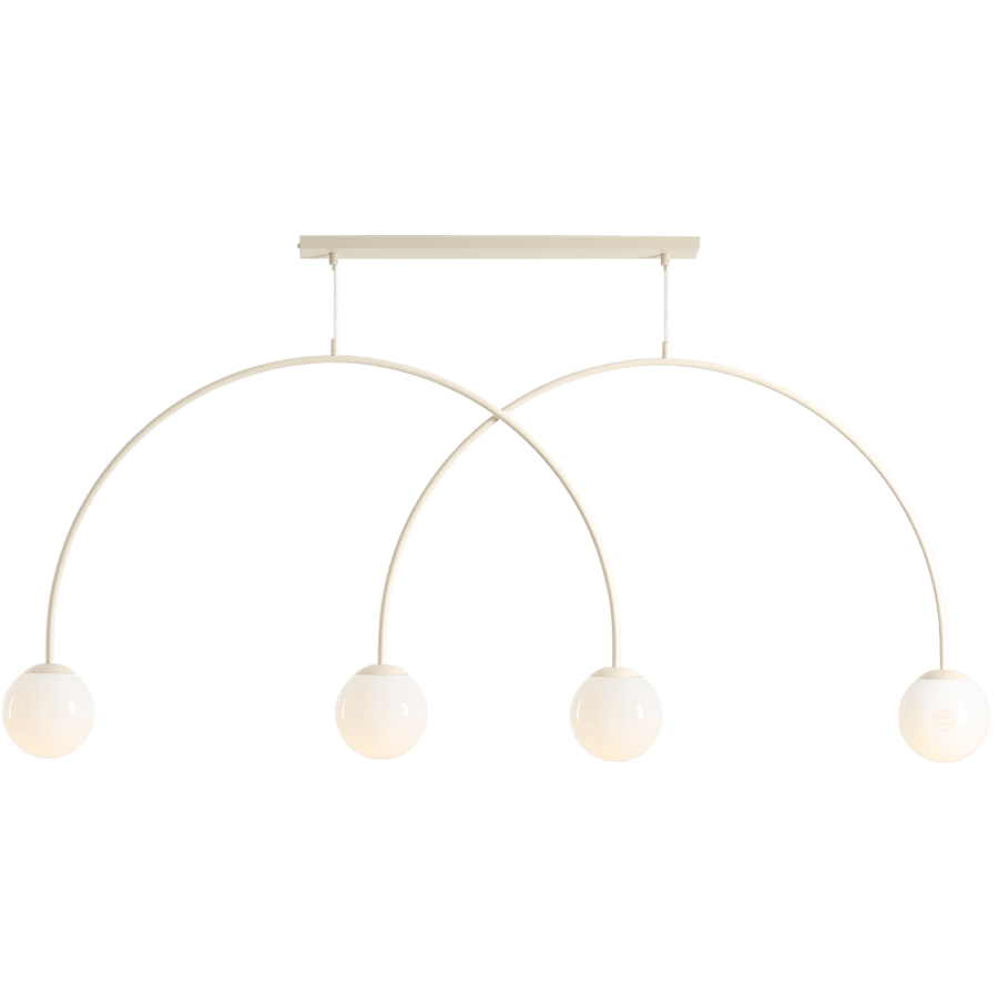 GLOBE HANGING CEILING LIGHT 4 CREAM LARGE - DYKE & DEAN