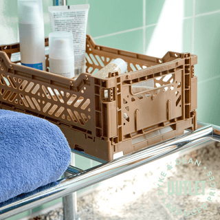MIDI STACKING CRATE CREAM OUTLET - DYKE & DEAN