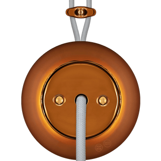 PORCELAIN KATY PATY COLONA ROUND SURFACE MOUNTED CABLE GLAND SOCKET BRONZE - DYKE & DEAN