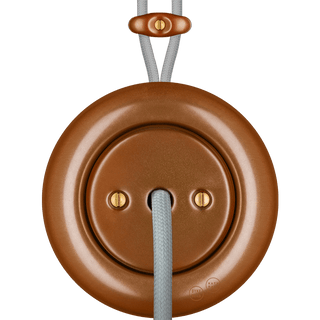 PORCELAIN KATY PATY COLONA ROUND SURFACE MOUNTED CABLE GLAND SOCKET COPPER - DYKE & DEAN
