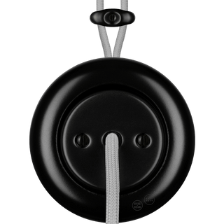 PORCELAIN KATY PATY COLONA ROUND SURFACE MOUNTED CABLE GLAND SOCKET MATTE BLACK - DYKE & DEAN