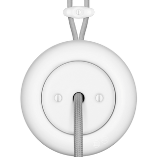 PORCELAIN KATY PATY COLONA ROUND SURFACE MOUNTED CABLE GLAND SOCKET MATTE WHITE - DYKE & DEAN