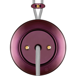 PORCELAIN KATY PATY COLONA ROUND SURFACE MOUNTED CABLE GLAND SOCKET PURPLE - DYKE & DEAN