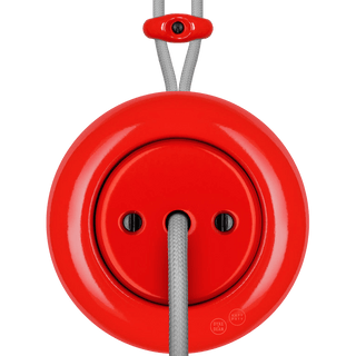 PORCELAIN KATY PATY COLONA ROUND SURFACE MOUNTED CABLE GLAND SOCKET RED - DYKE & DEAN