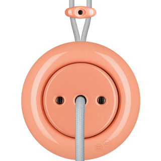 PORCELAIN KATY PATY COLONA ROUND SURFACE MOUNTED CABLE GLAND SOCKET SALMON PINK - DYKE & DEAN