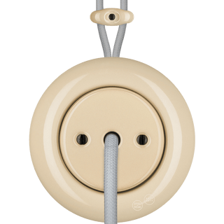 PORCELAIN KATY PATY COLONA ROUND SURFACE MOUNTED CABLE GLAND SOCKET SAND - DYKE & DEAN