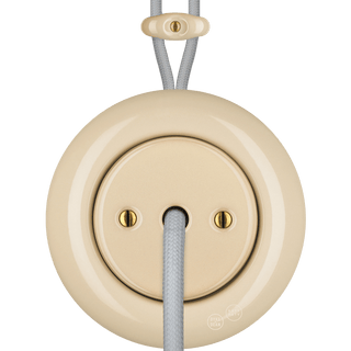 PORCELAIN KATY PATY COLONA ROUND SURFACE MOUNTED CABLE GLAND SOCKET SAND - DYKE & DEAN