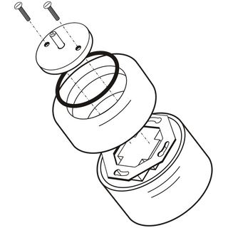 PORCELAIN KATY PATY COLONA ROUND SURFACE MOUNTED CABLE GLAND SOCKET VIOLEDO - DYKE & DEAN