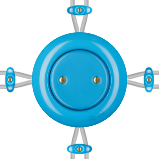 PORCELAIN KATY PATY COLONA ROUND SURFACE MOUNTED JUNCTION BOX AZURE - DYKE & DEAN