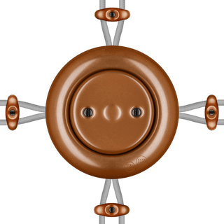PORCELAIN KATY PATY COLONA ROUND SURFACE MOUNTED JUNCTION BOX COPPER - DYKE & DEAN
