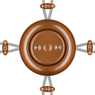 PORCELAIN KATY PATY COLONA ROUND SURFACE MOUNTED JUNCTION BOX COPPER - DYKE & DEAN