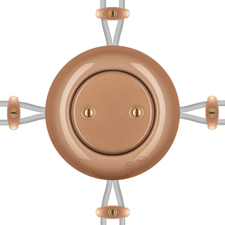 PORCELAIN KATY PATY COLONA ROUND SURFACE MOUNTED JUNCTION BOX DERMA - DYKE & DEAN