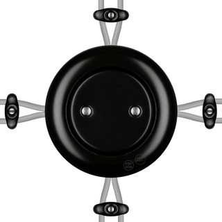 PORCELAIN KATY PATY COLONA ROUND SURFACE MOUNTED JUNCTION BOX MATTE BLACK - DYKE & DEAN