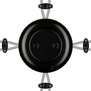 PORCELAIN KATY PATY COLONA ROUND SURFACE MOUNTED JUNCTION BOX MATTE BLACK - DYKE & DEAN