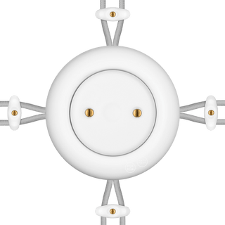 PORCELAIN KATY PATY COLONA ROUND SURFACE MOUNTED JUNCTION BOX MATTE WHITE - DYKE & DEAN