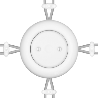 PORCELAIN KATY PATY COLONA ROUND SURFACE MOUNTED JUNCTION BOX MATTE WHITE - DYKE & DEAN