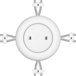 PORCELAIN KATY PATY COLONA ROUND SURFACE MOUNTED JUNCTION BOX MATTE WHITE - DYKE & DEAN