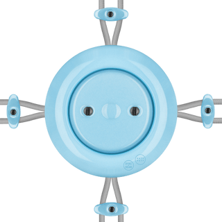 PORCELAIN KATY PATY COLONA ROUND SURFACE MOUNTED JUNCTION BOX PASTEL BLUE - DYKE & DEAN