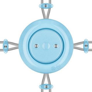 PORCELAIN KATY PATY COLONA ROUND SURFACE MOUNTED JUNCTION BOX PASTEL BLUE - DYKE & DEAN