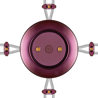 PORCELAIN KATY PATY COLONA ROUND SURFACE MOUNTED JUNCTION BOX PURPLE - DYKE & DEAN