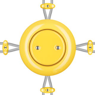 PORCELAIN KATY PATY COLONA ROUND SURFACE MOUNTED JUNCTION BOX YELLOW - DYKE & DEAN
