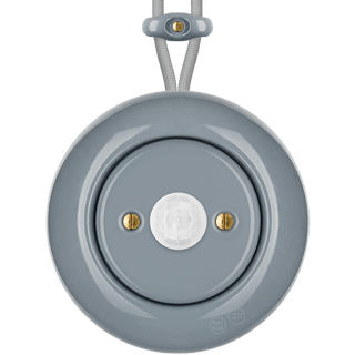 PORCELAIN KATY PATY COLONA ROUND SURFACE MOUNTED MOTION SENSOR ASH GREY - DYKE & DEAN
