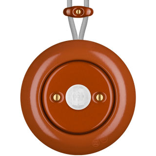 PORCELAIN KATY PATY COLONA ROUND SURFACE MOUNTED MOTION SENSOR BRICK RED - DYKE & DEAN