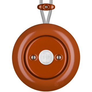 PORCELAIN KATY PATY COLONA ROUND SURFACE MOUNTED MOTION SENSOR BRICK RED - DYKE & DEAN
