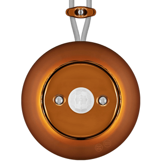 PORCELAIN KATY PATY COLONA ROUND SURFACE MOUNTED MOTION SENSOR BRONZE - DYKE & DEAN