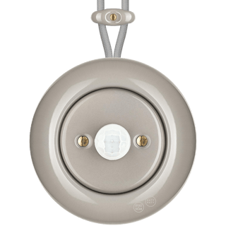 PORCELAIN KATY PATY COLONA ROUND SURFACE MOUNTED MOTION SENSOR CAPPUCCINO - DYKE & DEAN