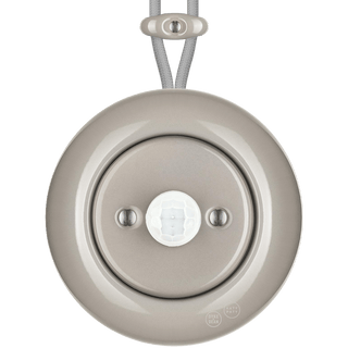 PORCELAIN KATY PATY COLONA ROUND SURFACE MOUNTED MOTION SENSOR CAPPUCCINO - DYKE & DEAN